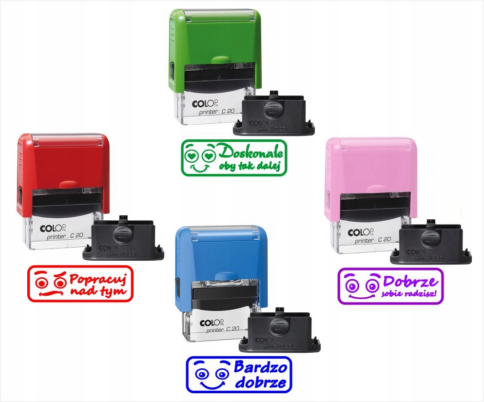 Pieczatki Dla Nuczyciela Ocena obrazkowa 4szt