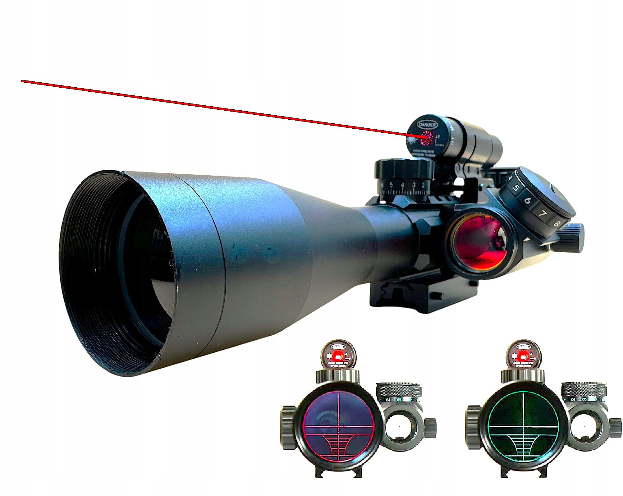Tactical Combo 3-9X40 Eg Luneta Celownicza Rifle Scope Czerwony Laser
