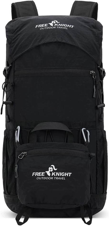 Plecak turystyczny 30L wodoodporny nylon 900D czarny lekki na rower