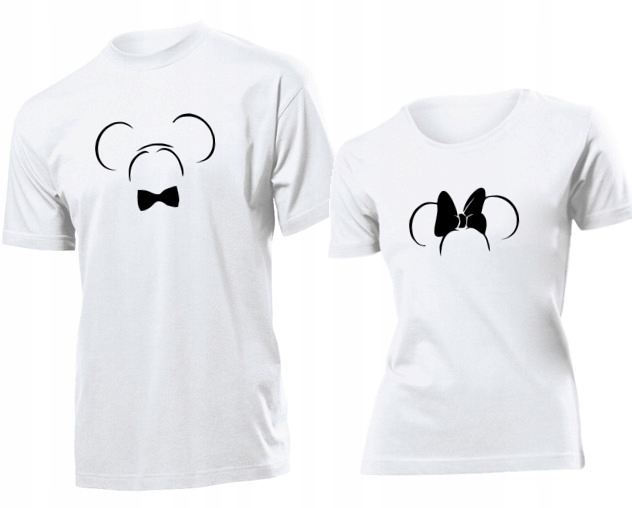 

Koszulki dla par Pan I Pani Mysz Komplet S