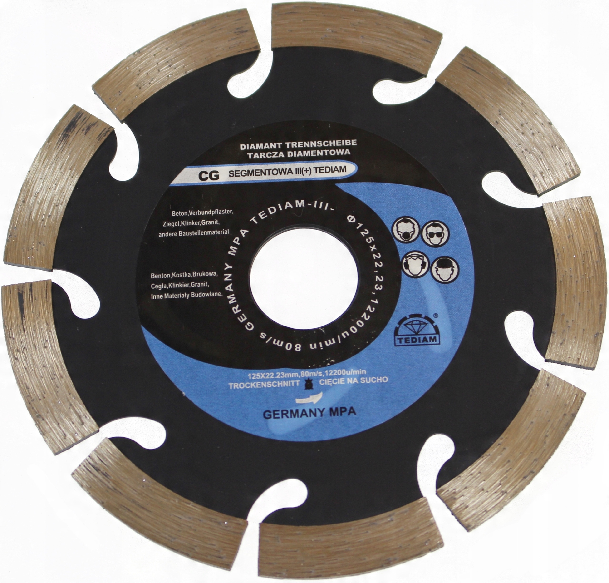 

Tarcza Diamentowa Segment Do Cięcia Betonu 125 mm