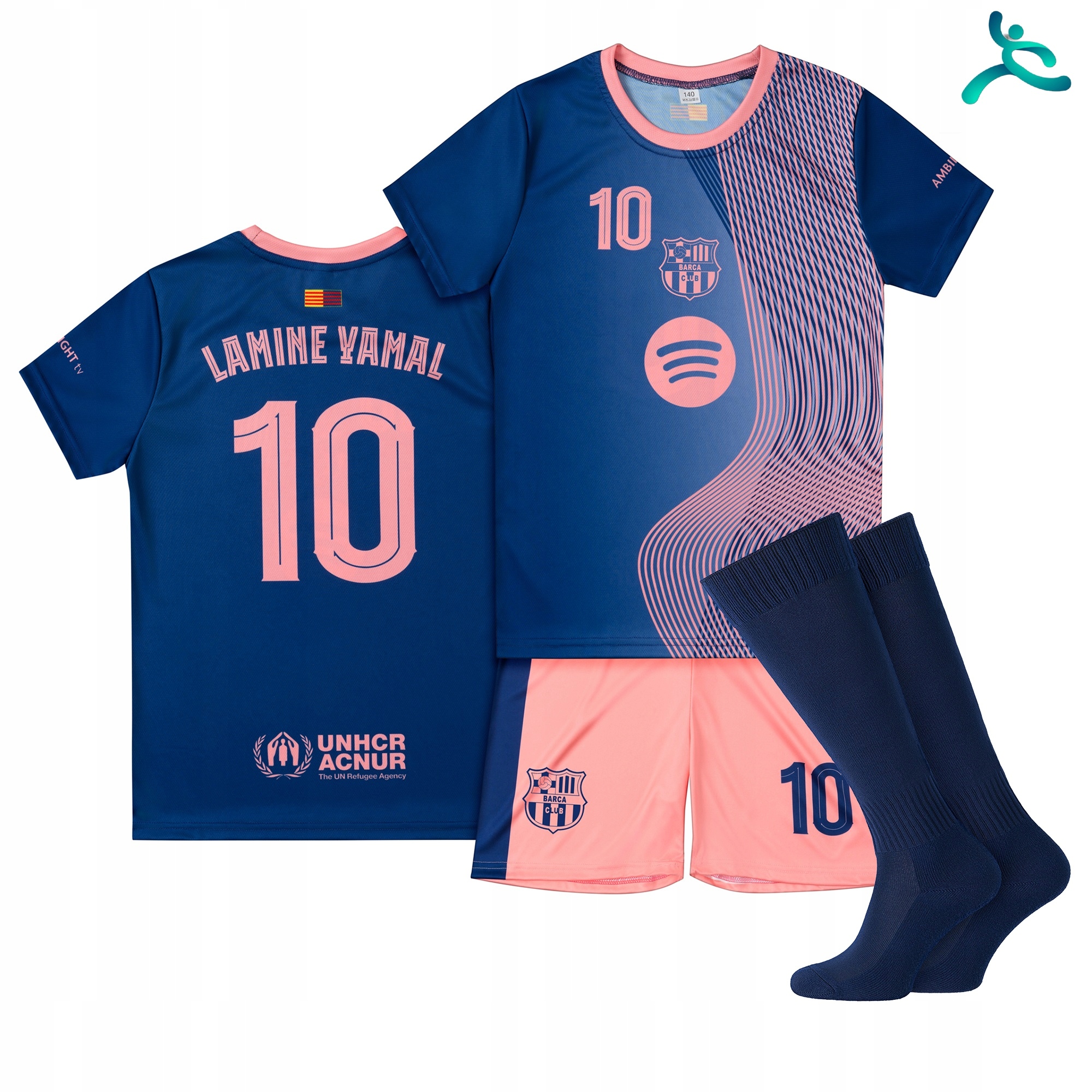 Strój / komplet piłkarski + getry LAMINE YAMAL