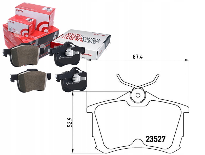 Brzdové Destičky Honda Accord 98- Zadní Brembo