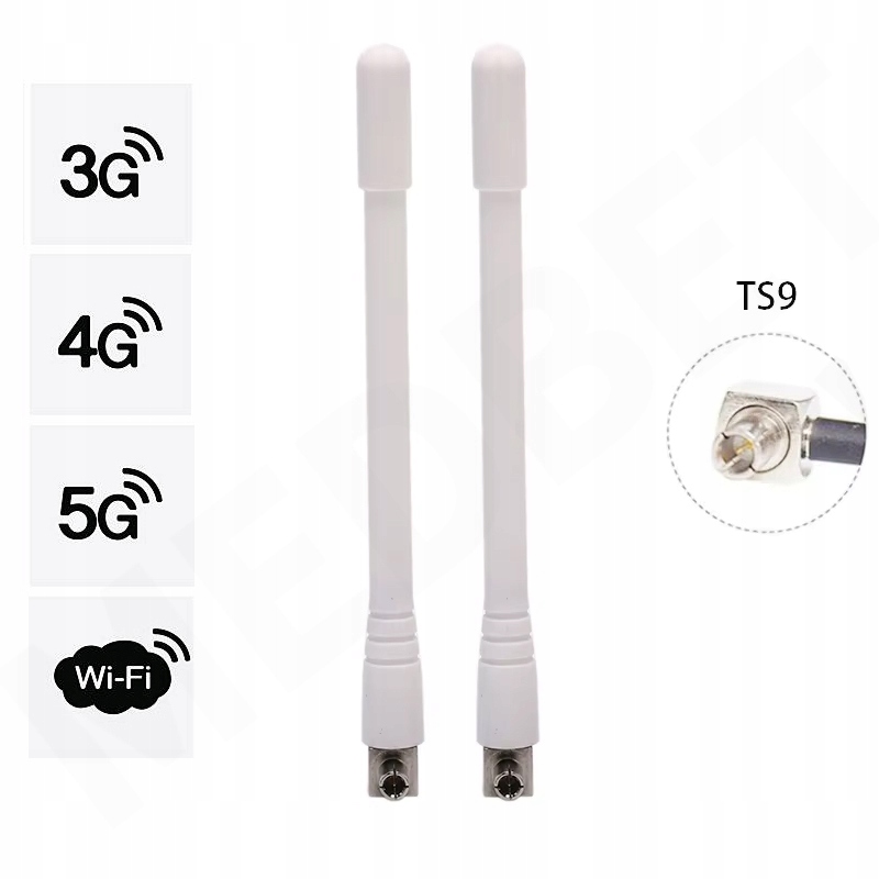 2 x MOCNE ANTENY DO MODEMÓW ROUTERÓW LTE 3G 4G 5G Wi-Fi 9 dBi WTYK TS9
