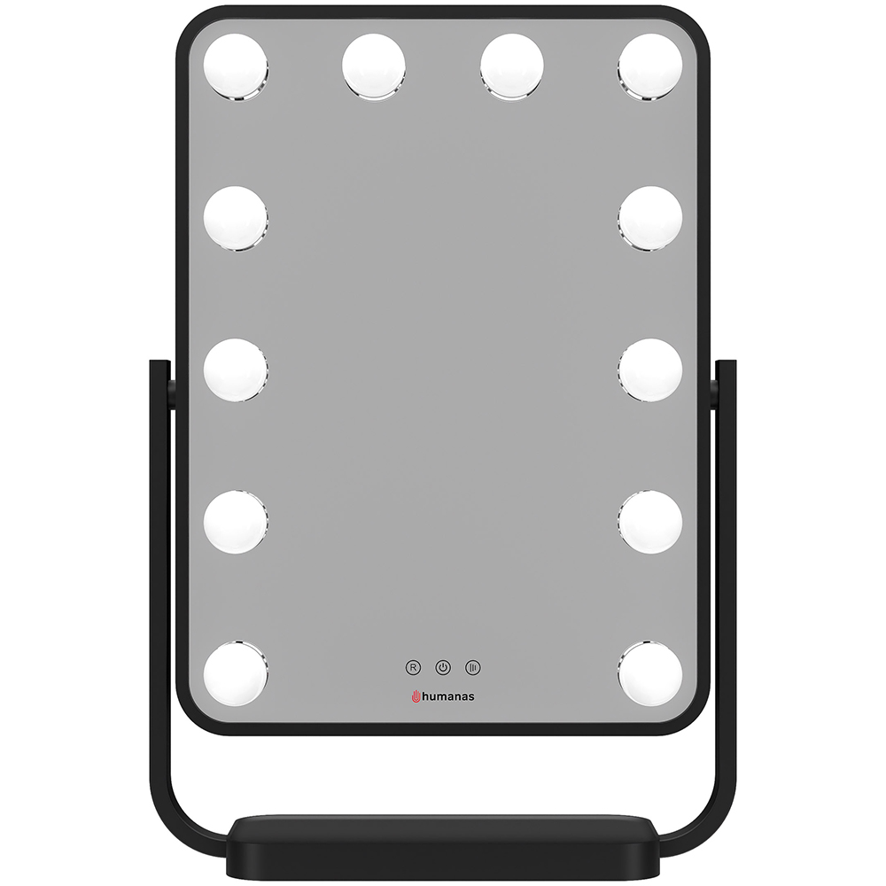 Zrcadlo pro make-up s Led osvětlením Humanas HS-HM01 černé