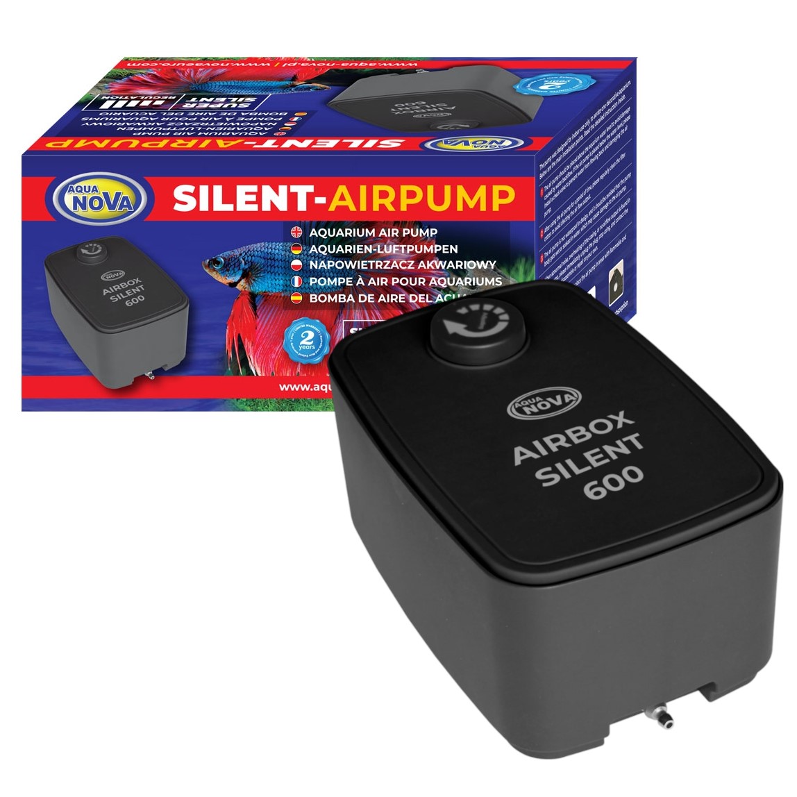 Aqua Nova Airbox-Silent 600 Provzdušňovač 8W 600L/H