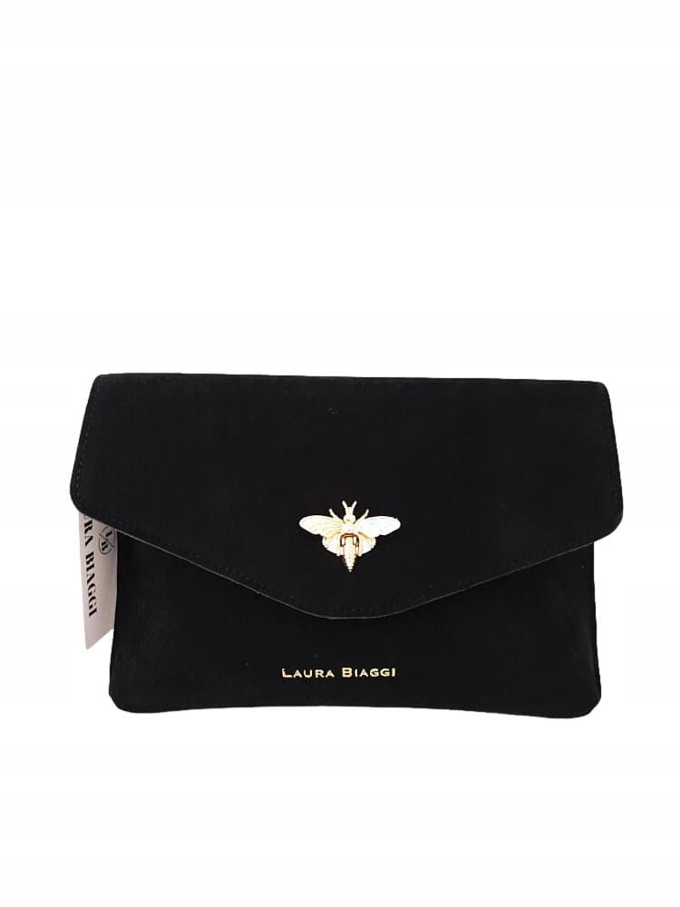 kabelka psaníčko Laura Biaggi s motivem včely, černá ekosemiš