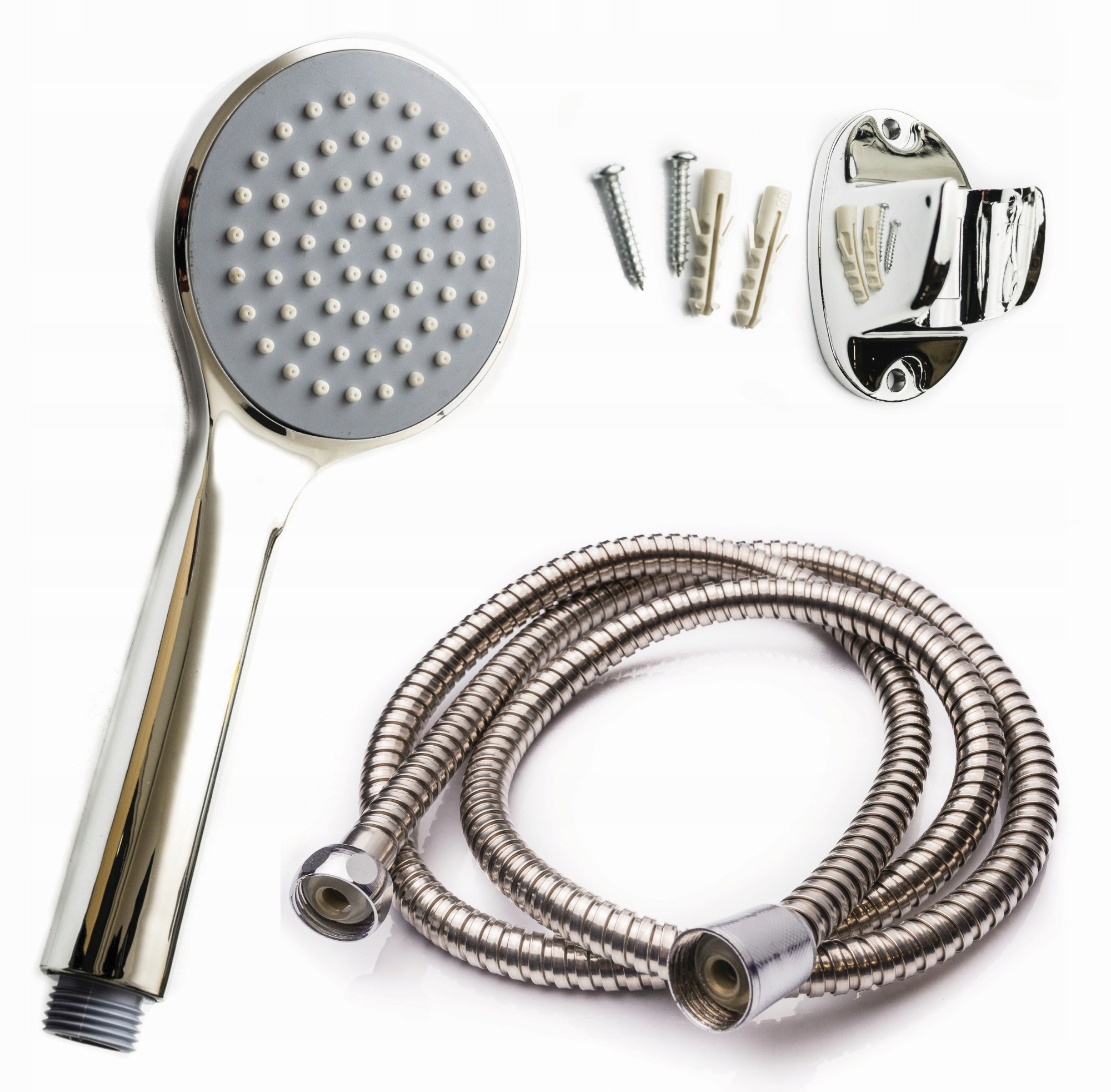 ZESTAW PRYSZNICOWY SŁUCHAWKA ANTI CALC 1F WĄŻ STALOWY