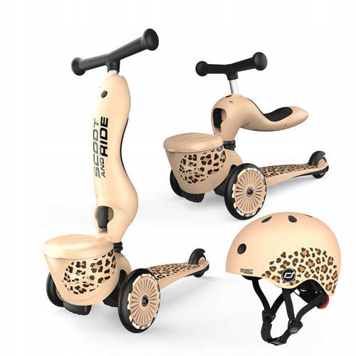 

Scoot and Ride hulajnoga jeździk 2w1 +kask Leopard