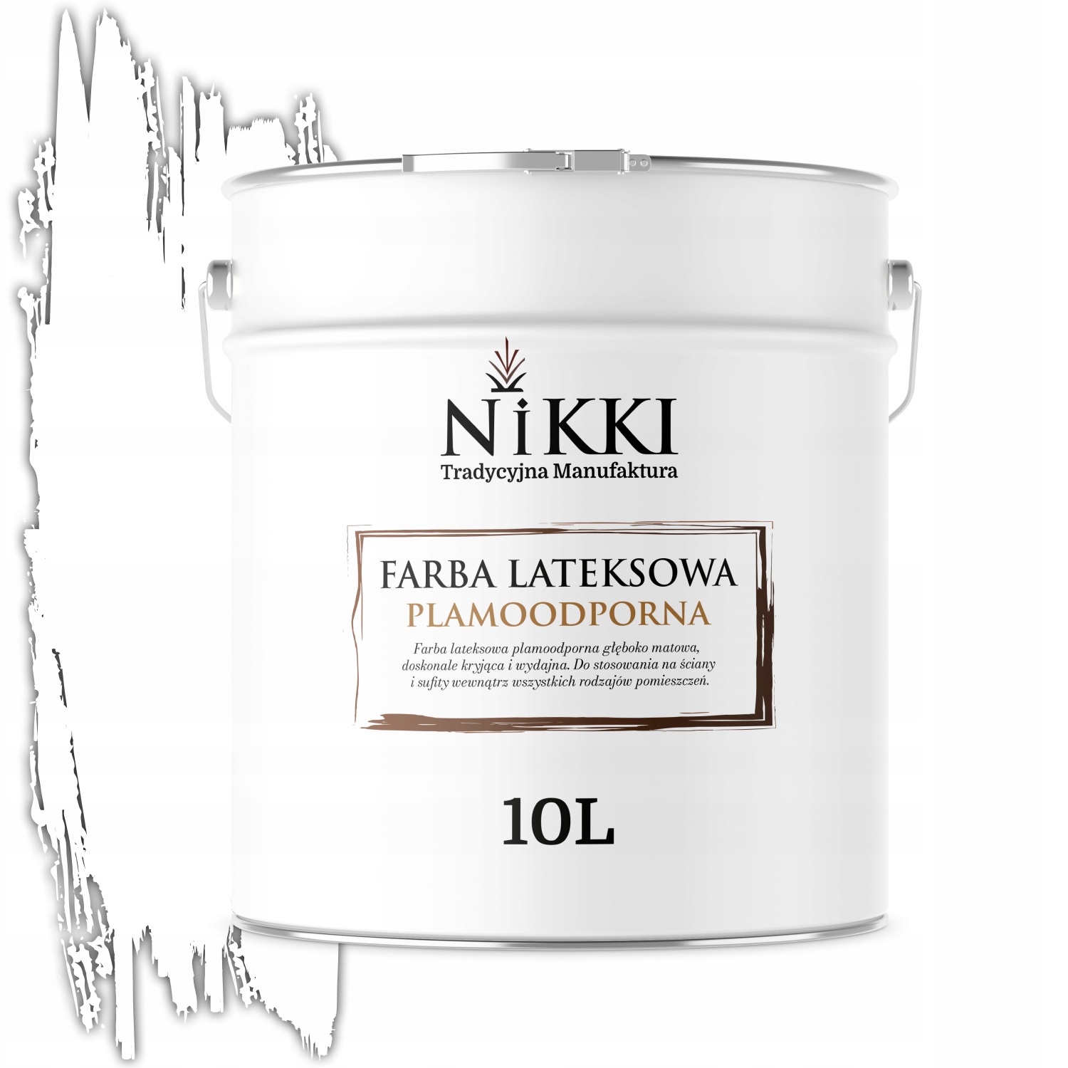 Latexová Farba Plamoodolná Snežná Biela Biela Hlboká Matná 10L Na Steny