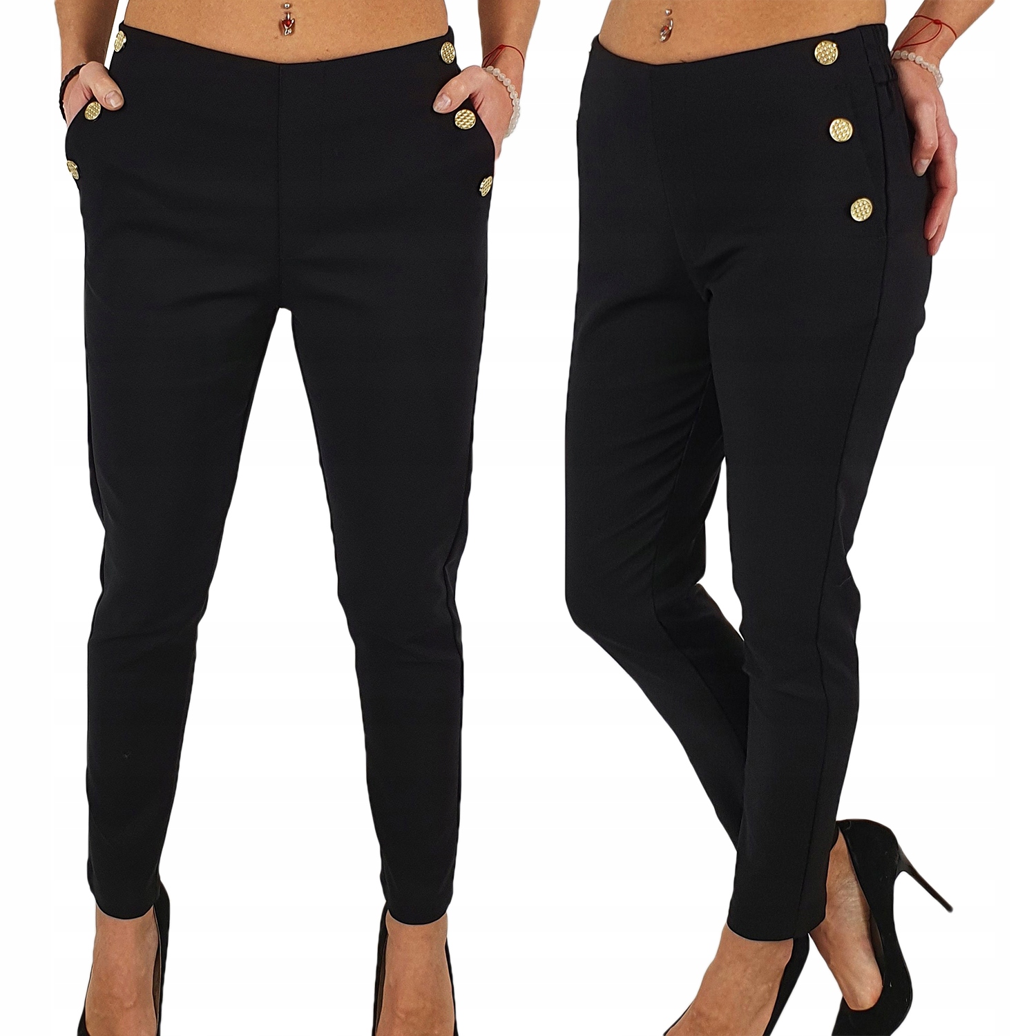 

#eleganckie Damskie Spodnie Gumka 7/8 Freesia#