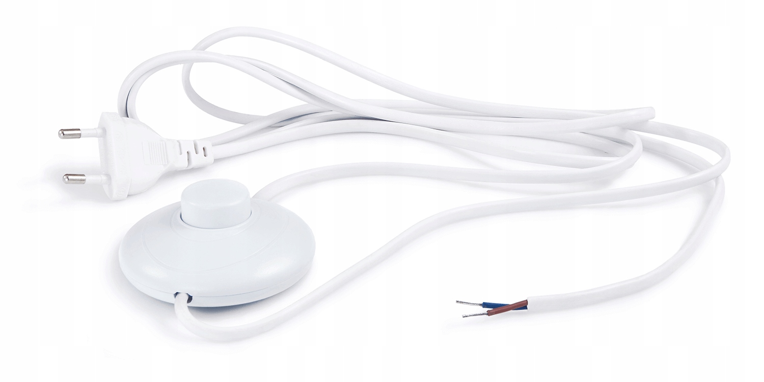 WŁĄCZNIK NOŻNY PRZEWÓD ZASILAJĄCY WTYCZKA BIAŁA EAN (GTIN) 5901874270719