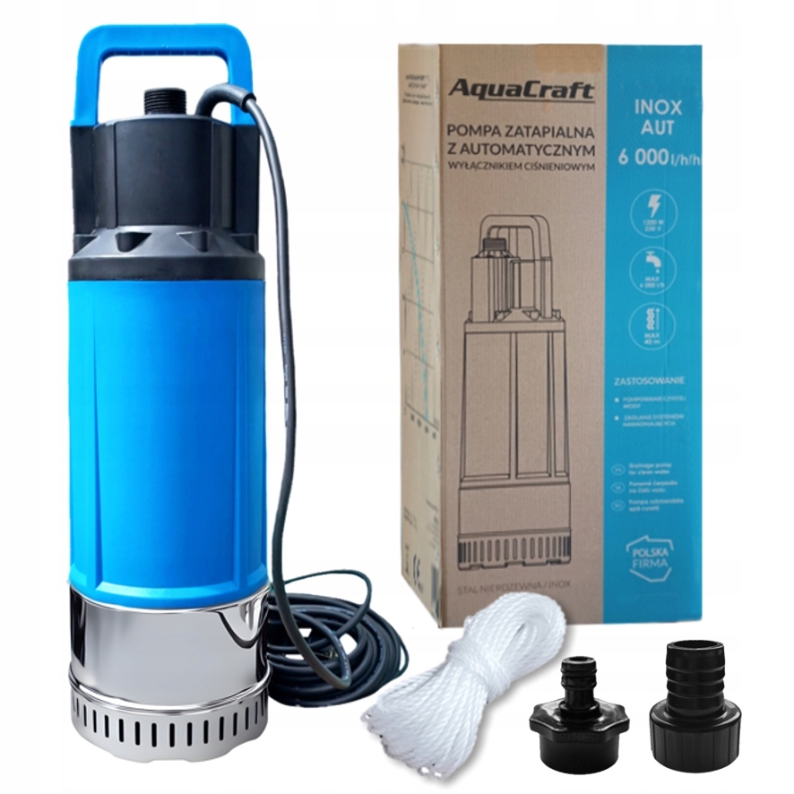 Pompa do deszczówki wody nawadniania Automatyczna Inox Plus 6000