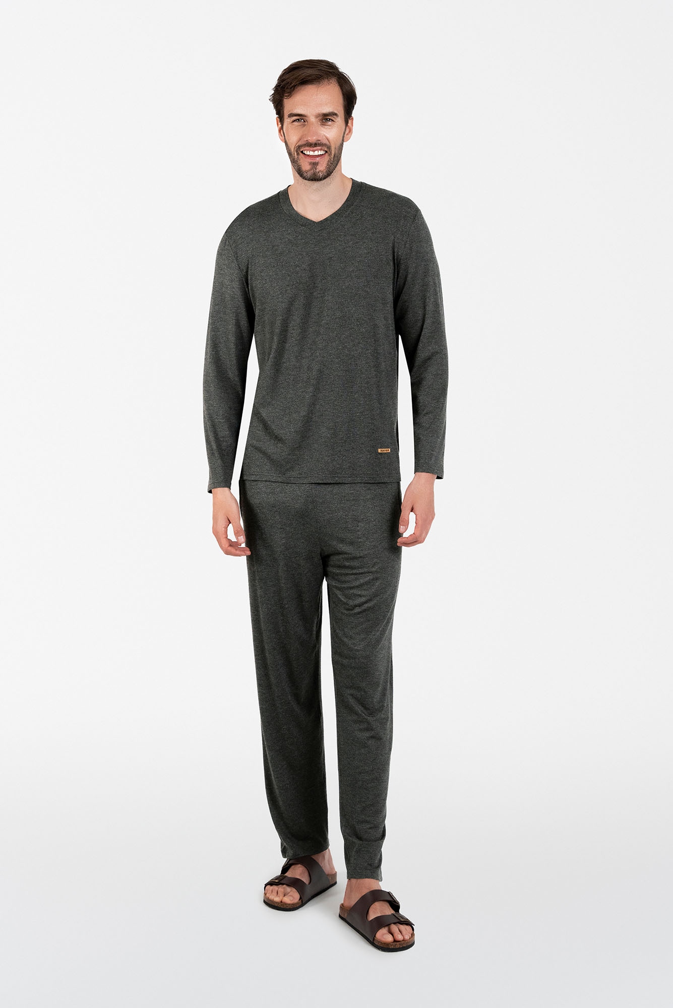 Akord pánské pyžamo s dlouhým rukávem, dlouhé kalhoty S Italian Fashion