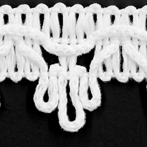 Páska ozdobná pletená 18mm/50m bílá 002 T-18