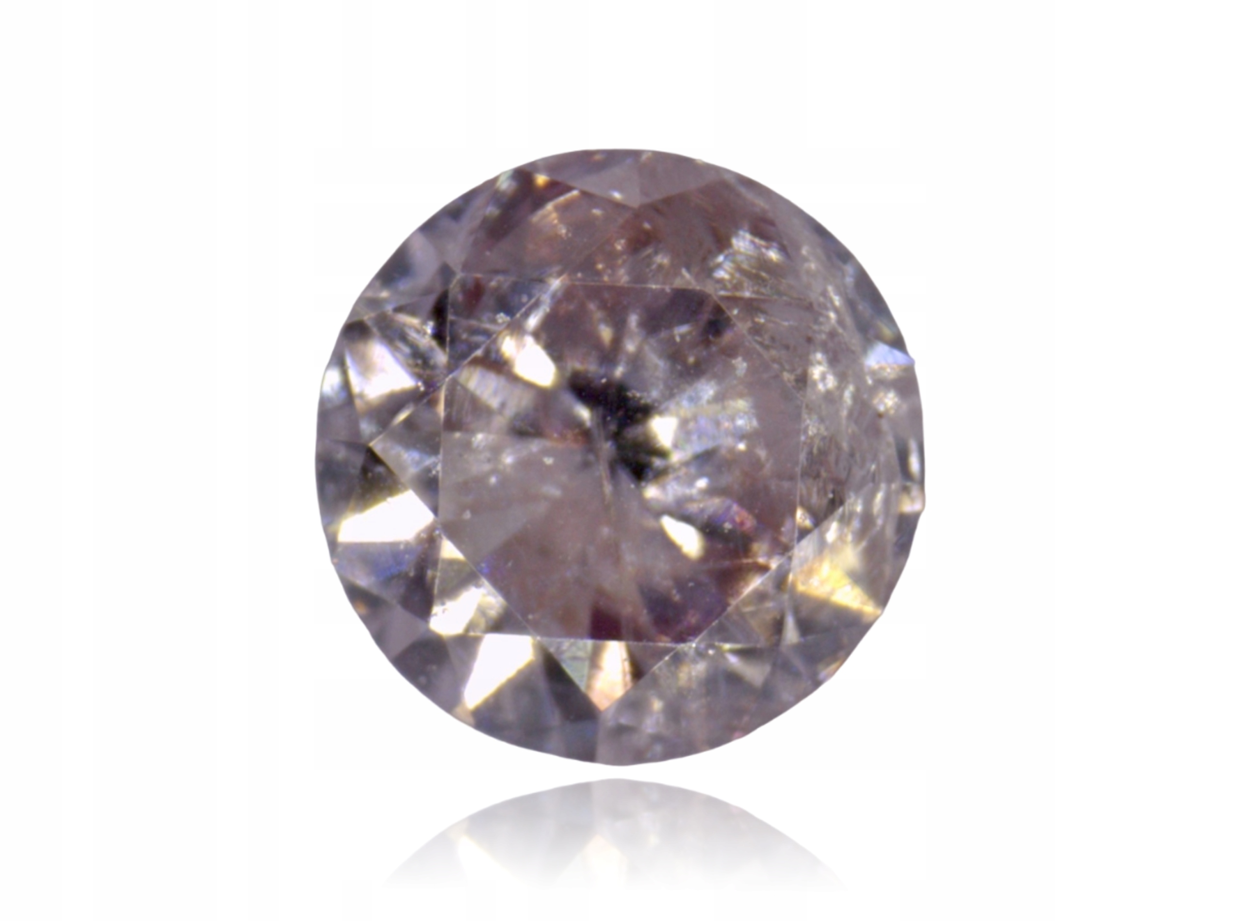 Přírodní Diamant 0.03ct Růžový Briliant I2 eCertifikát Wbd