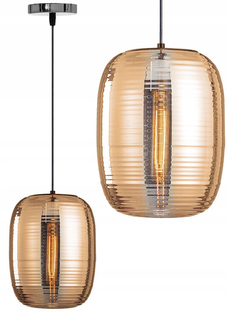

Lampa Wisząca Amber Szklana Loft Sufitowa Szkło