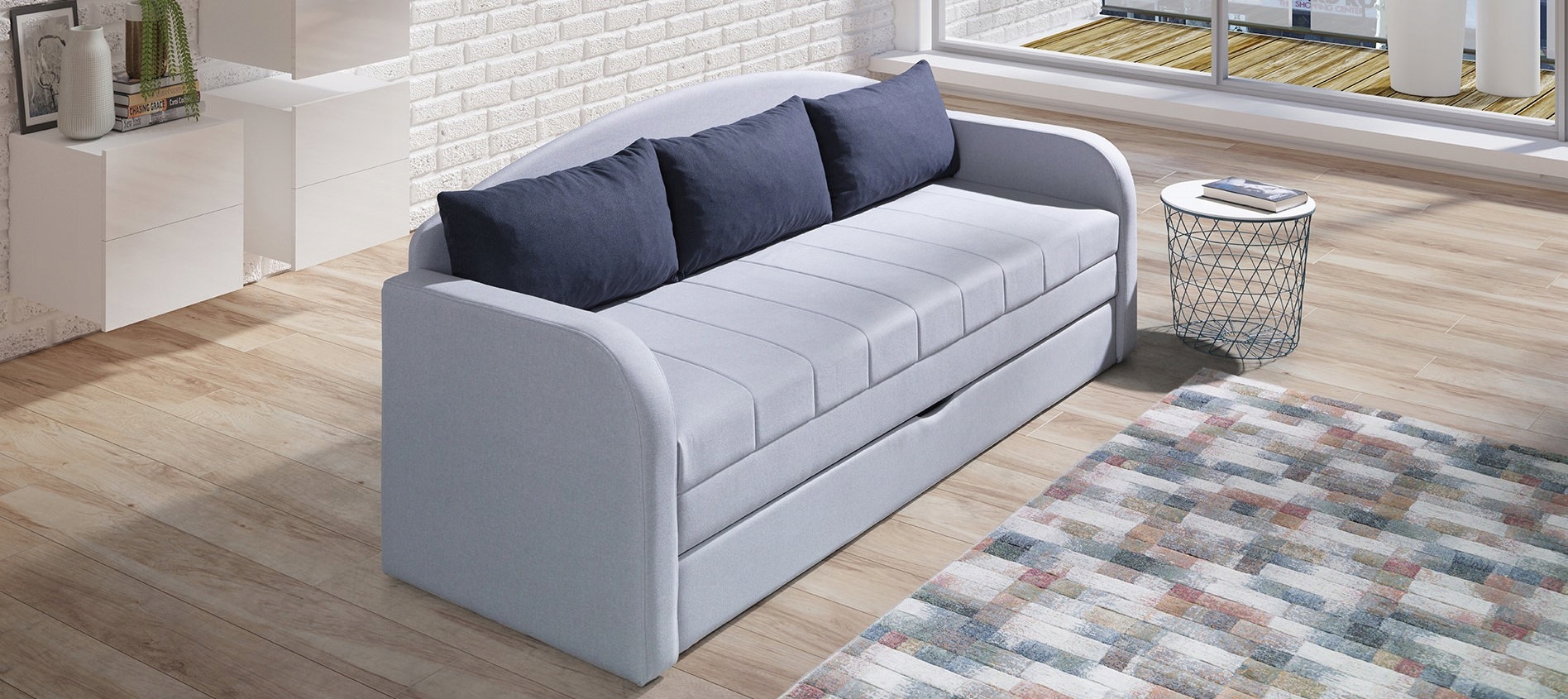 Sofa kanapa wersalka TACO II funkcja spania GRAFIT Rodzaj kanapa