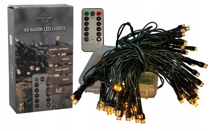 

Lampki 48 Led z pilotem