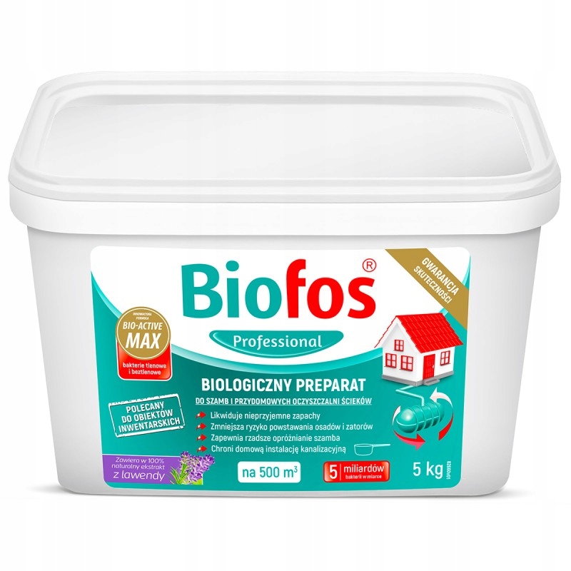 

Biofos Bakterie do Szamb Usuwa Zapach Lawenda 5 kg