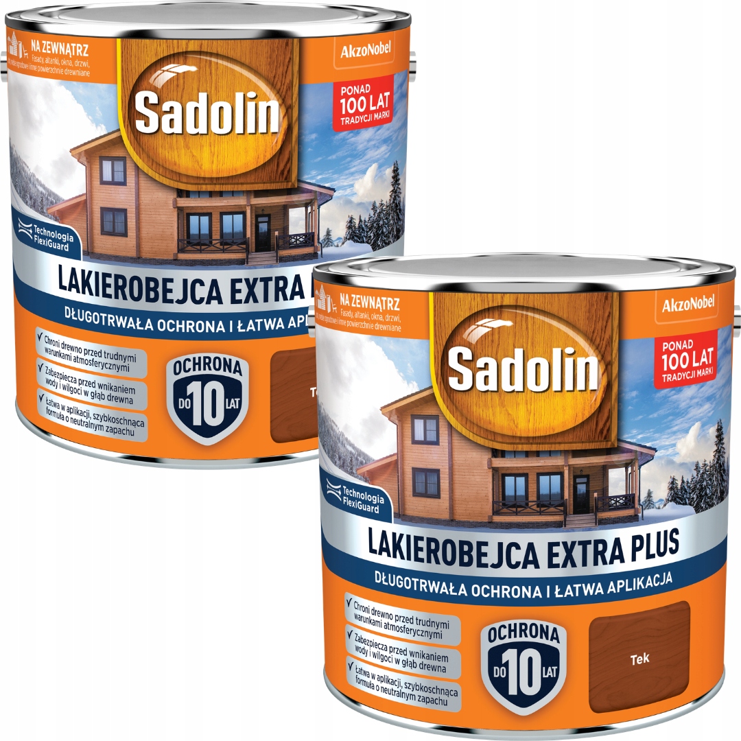 Set Sadolin Extra Plus 2x2,5L Ochranný Lak Na Teakové Dřevo 5L