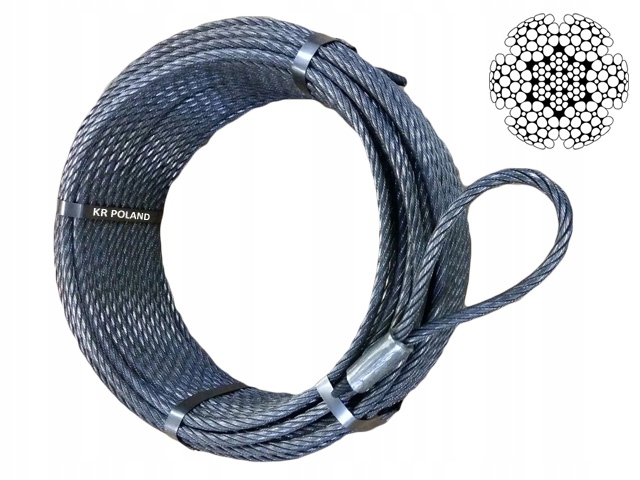 Kompaktní ocelové lano Grizzly 10 mm x 30 m +p
