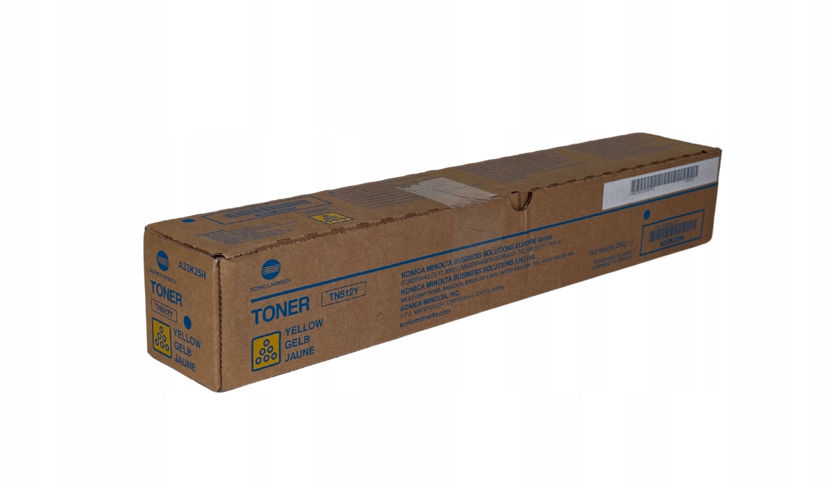 Toner Konica Minolta TN-512 A33K25H Y Originál C454 C554 Poloviční