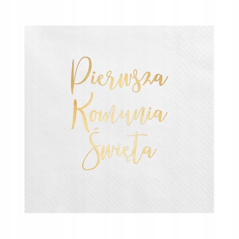 

Serwetki Pierwsza Komunia 33x33cm 20szt Złoty