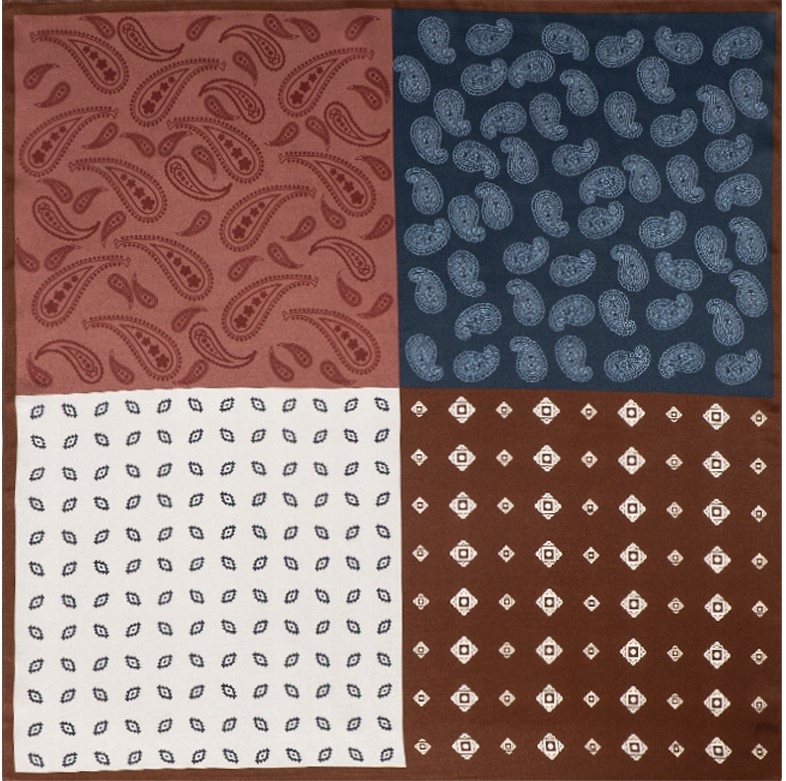 Hedvábný šátek Dárek pro maminku Motiv Paisley 70x70 cm