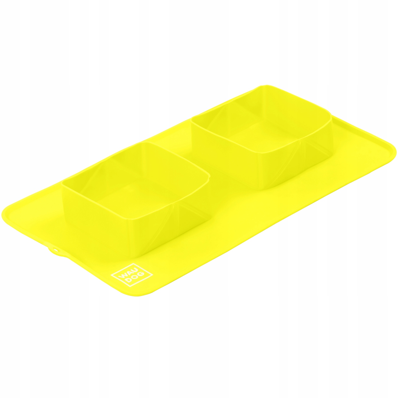 Levně Miska pro psa Waudog Silikonová skládací pro procházky turistická žlutá