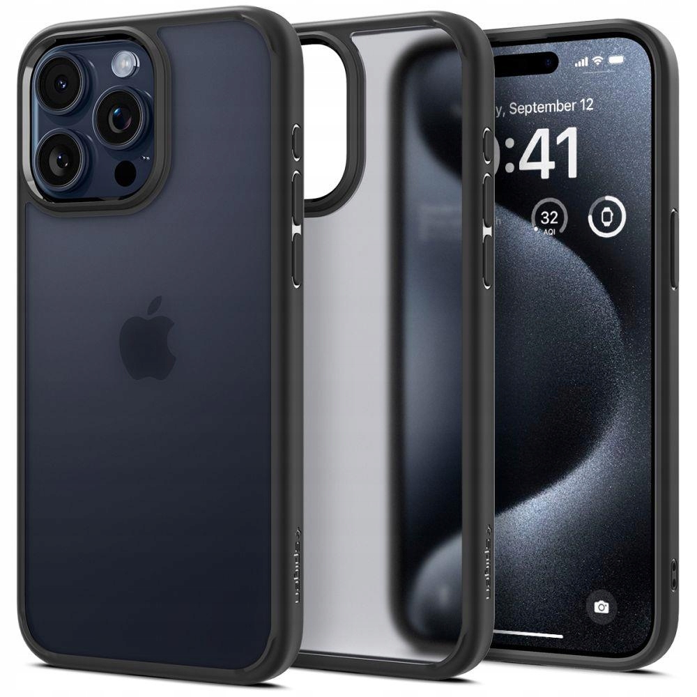 Pouzdro Ultra Hybrid pro iPhone 15 Pro, průsvitné, černé