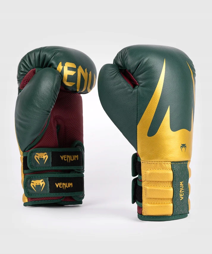 Venum Boxerské rukavice Reverso Emerald Green/Gold 12OZ