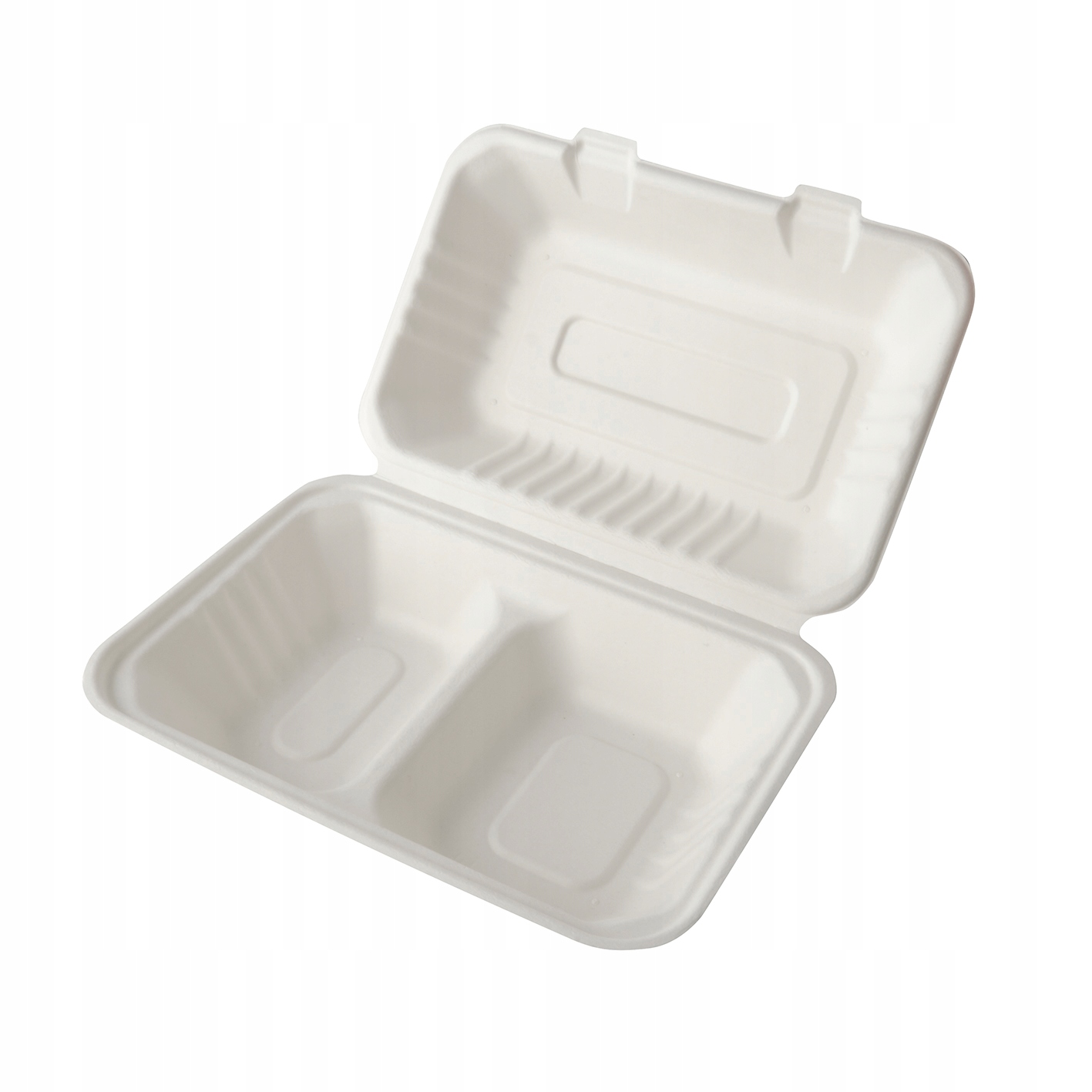 ECO menu box z trzciny cukrowej 2-dzielny - 125szt.