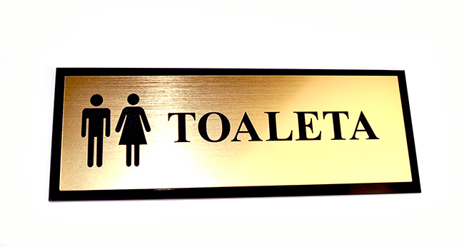 Tabliczka, PIKTOGRAM, TOALETA, GRAWEROWANA!