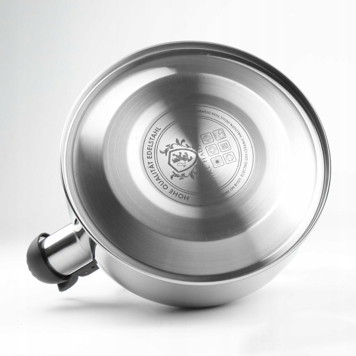 CZAJNIK TRADYCYJNY Z GWIZDKIEM DUŻY STALOWY Z RĄCZKĄ 2 L INDUKCJA GAZ