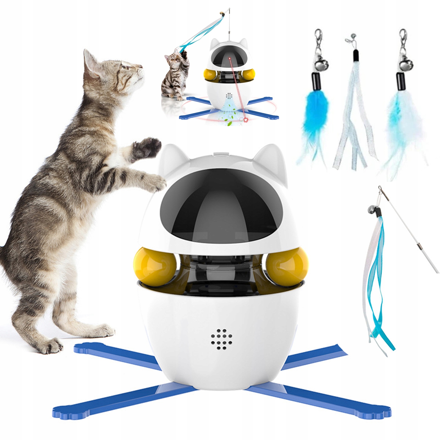 Levně Inteligentní Laser Pro Kočky S Nastavitelnými Dvěma Úhly Střelby