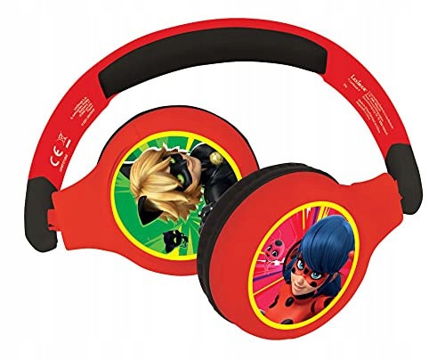 Bluetooth sluchátka Miraculous Ladybug Lexibook 2v1 85 dB pro děti