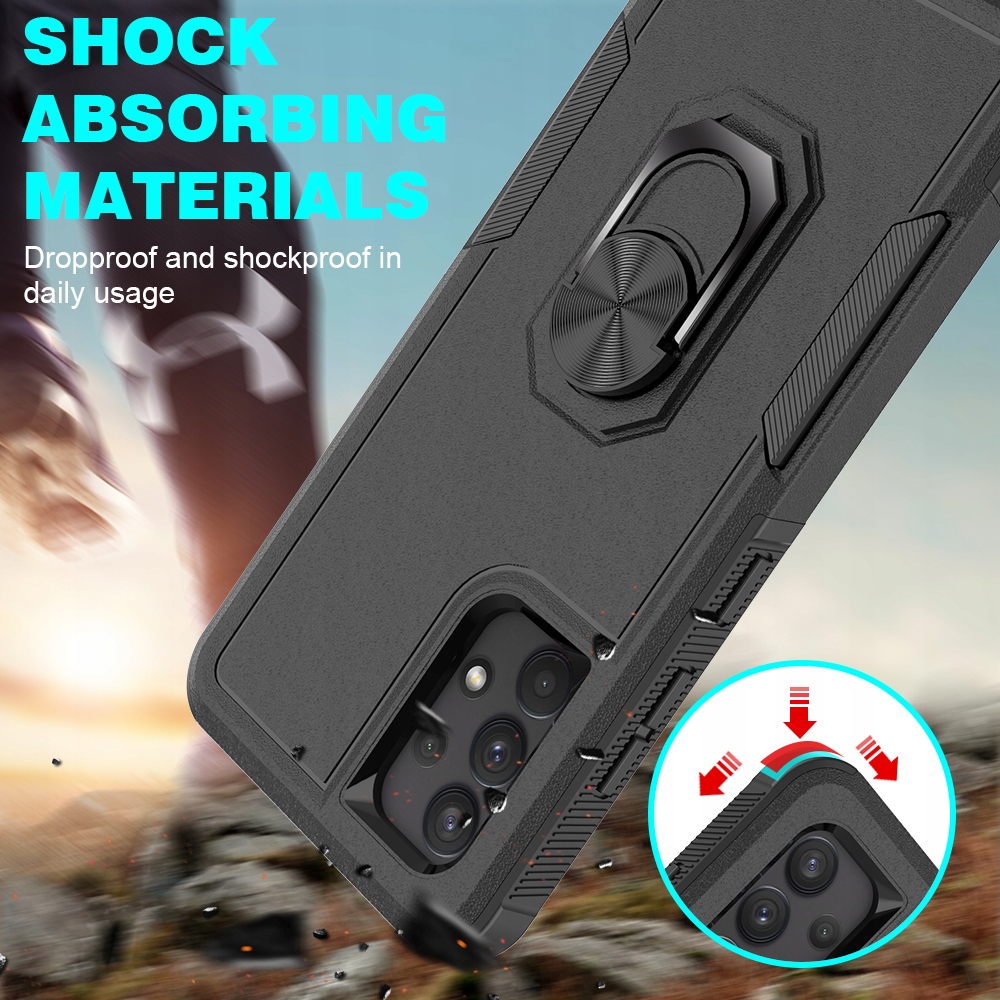 ETUI PANCERNE PRO RING DO SAMSUNG A32 5G +SZKŁO Dedykowany model Samsung A32 5G