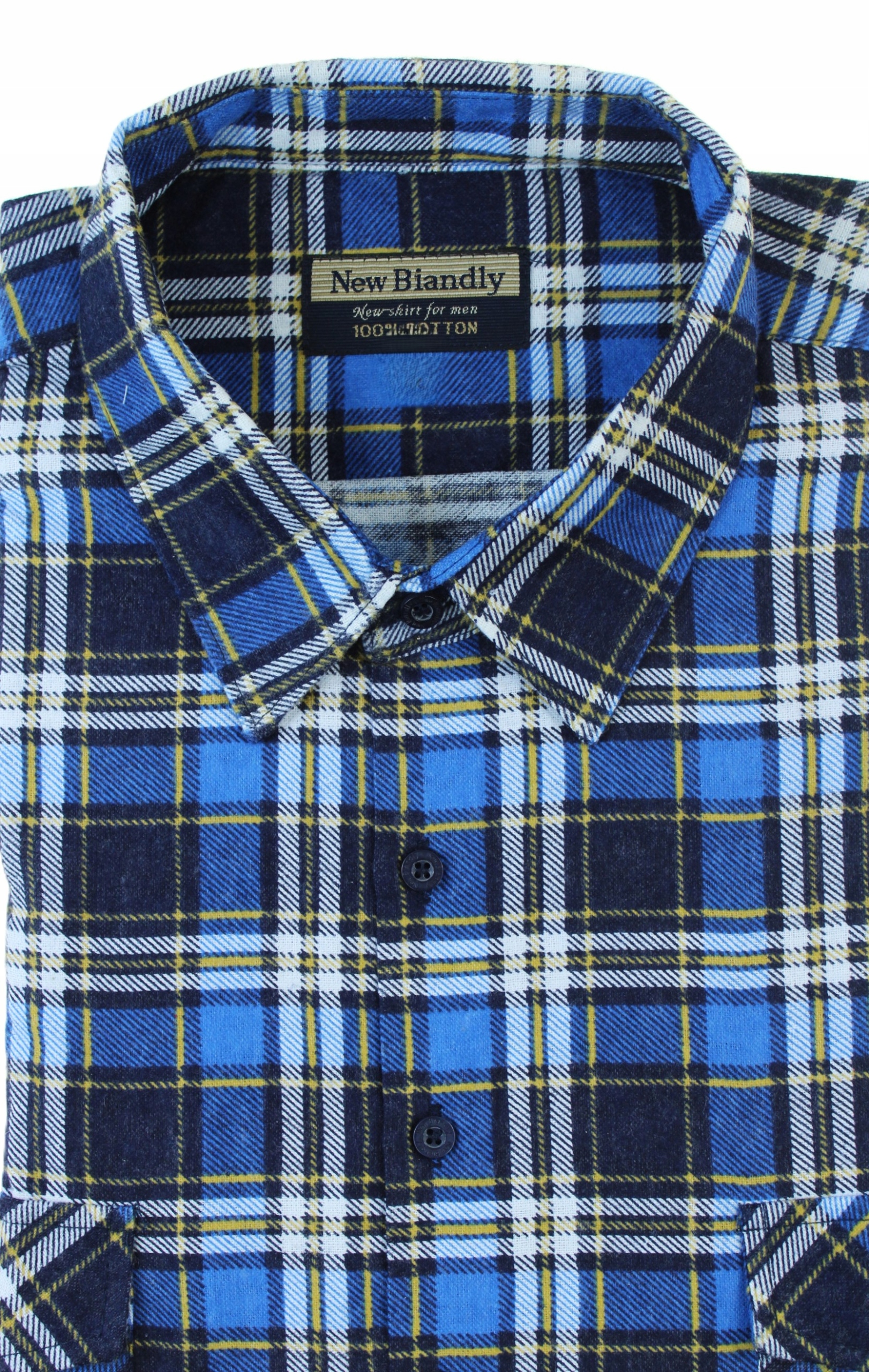 Duża Koszula Flanelowa Męska W Kratę Dwie Kieszenie Flanela 9XL F161