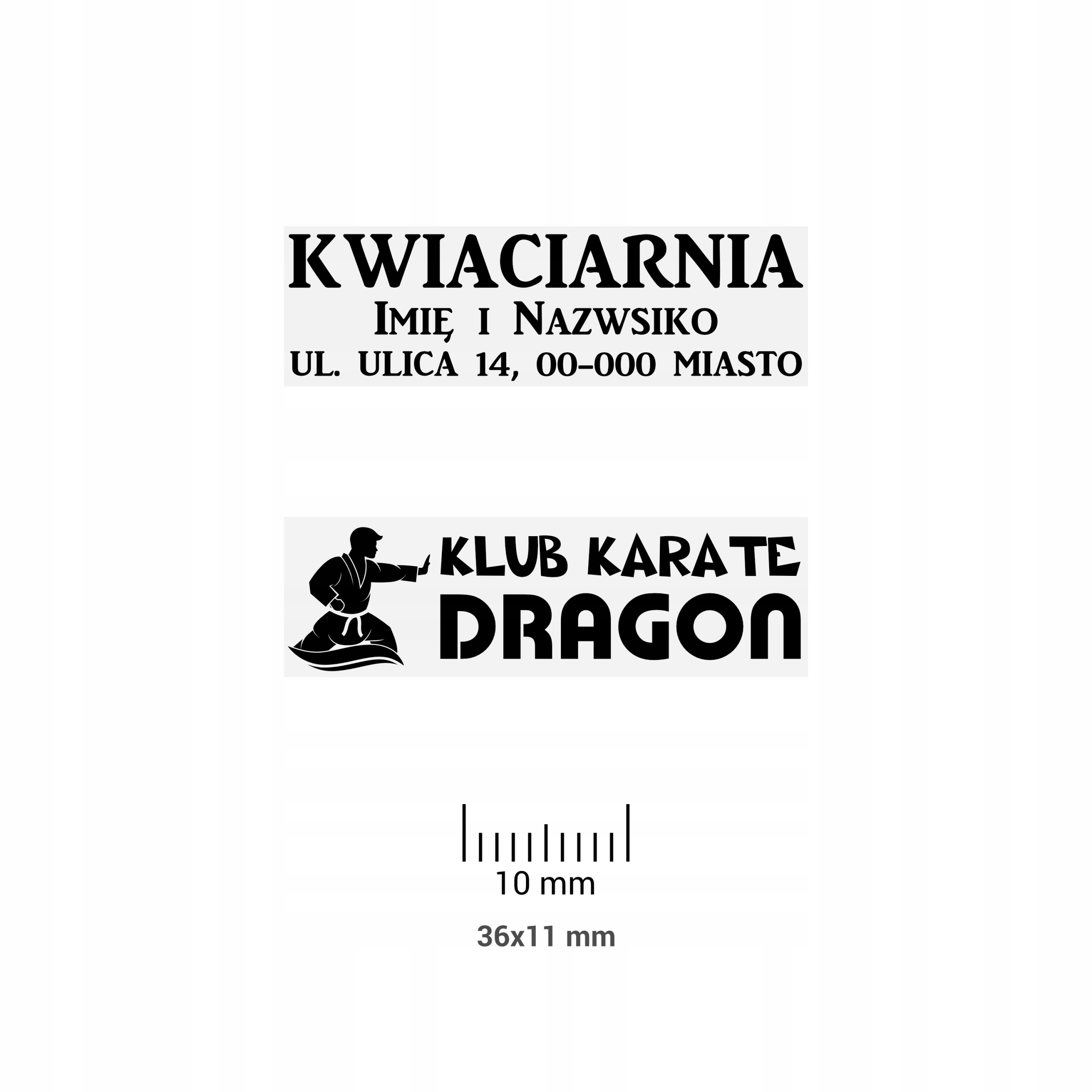 PIECZĄTKA MODICO 2, 36x11mm, 3 wersy CZERWONA Kod producenta P-M2-czerwona