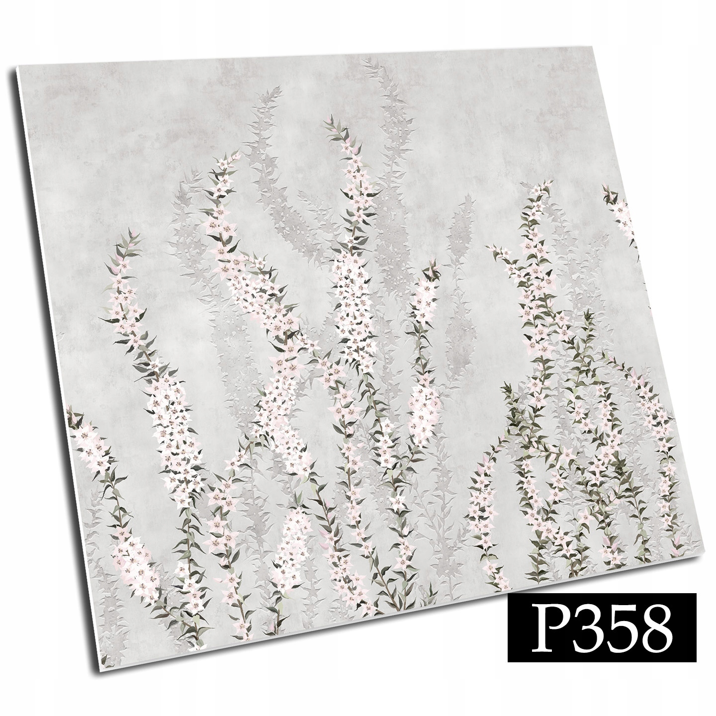 SAMPRZYLEPNE KAFLKI PCV 20x20 cm beton kwiaty