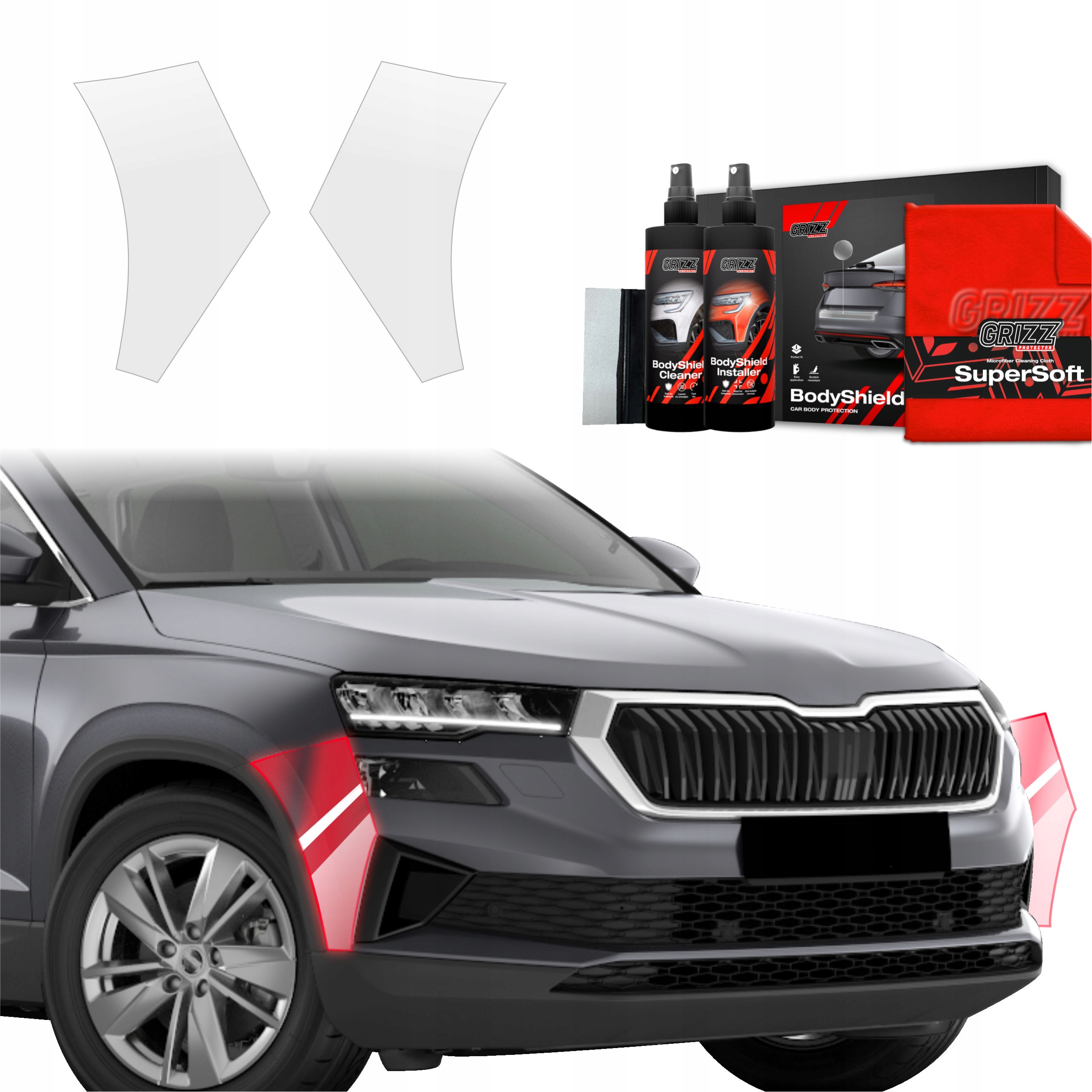 2v1 Fólie na nárazník Ppf pro Škoda Karoq (2022-2025) Grizz