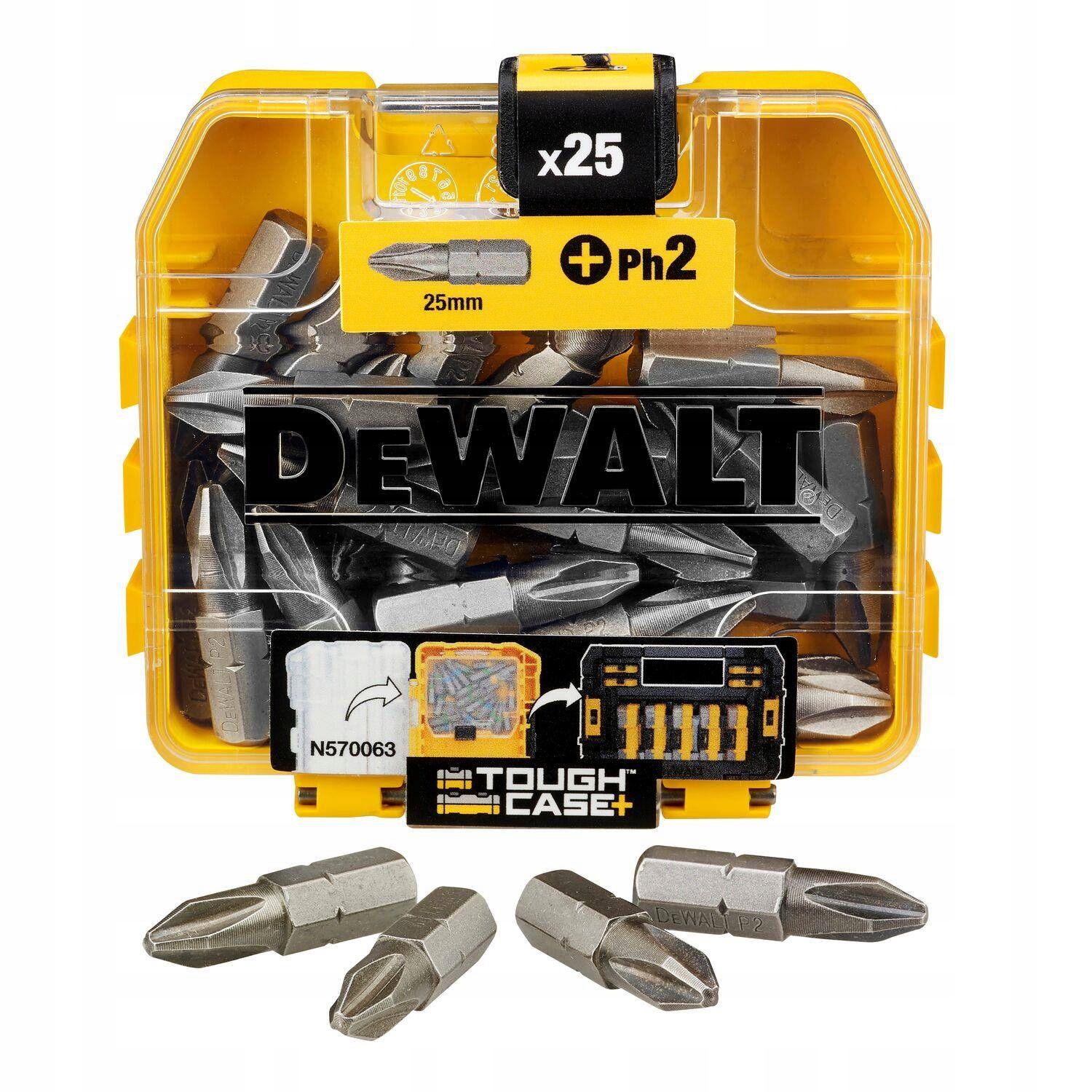 Zestaw bitów wkrętarskich PH2 25 mm DeWalt DT71522