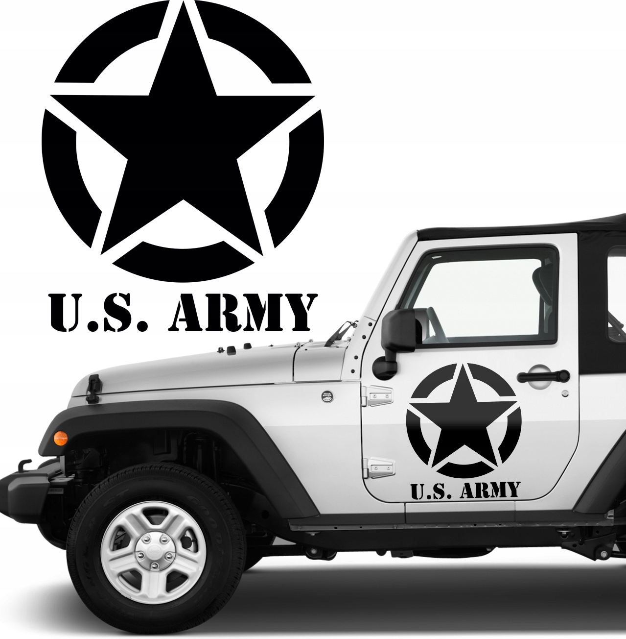 

Naklejka samochód Gwiazda U.s. Army Jeep 50x43cm