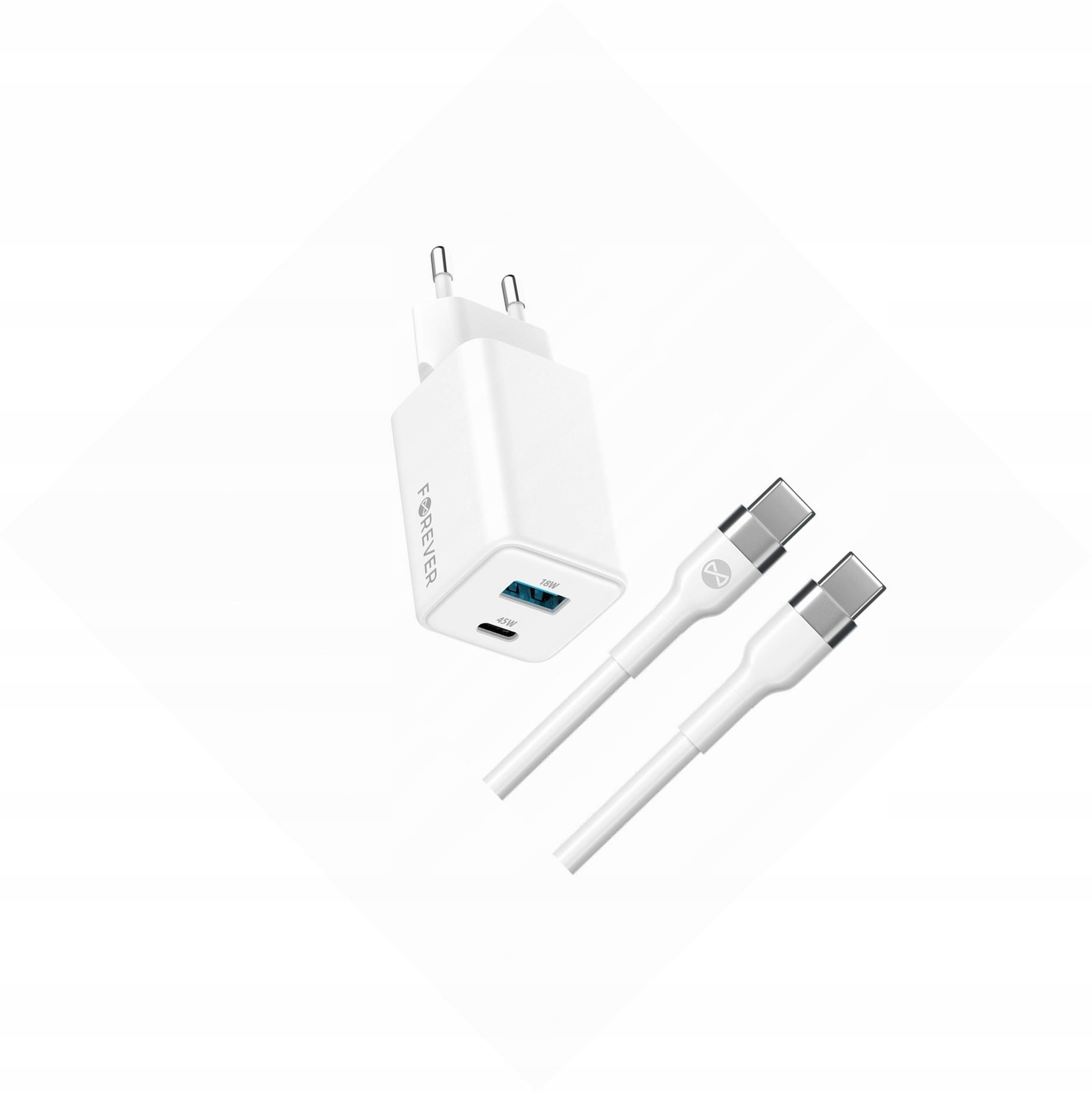 Szybka ładowarka GaN 45W Usb-c z kablem do Sony Xperia 1 III 5G