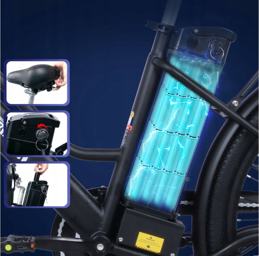 Rower elektryczny Cheevalry C26 Damski/Mężczyzna 350W 15AH 100KM czarny Marka inna