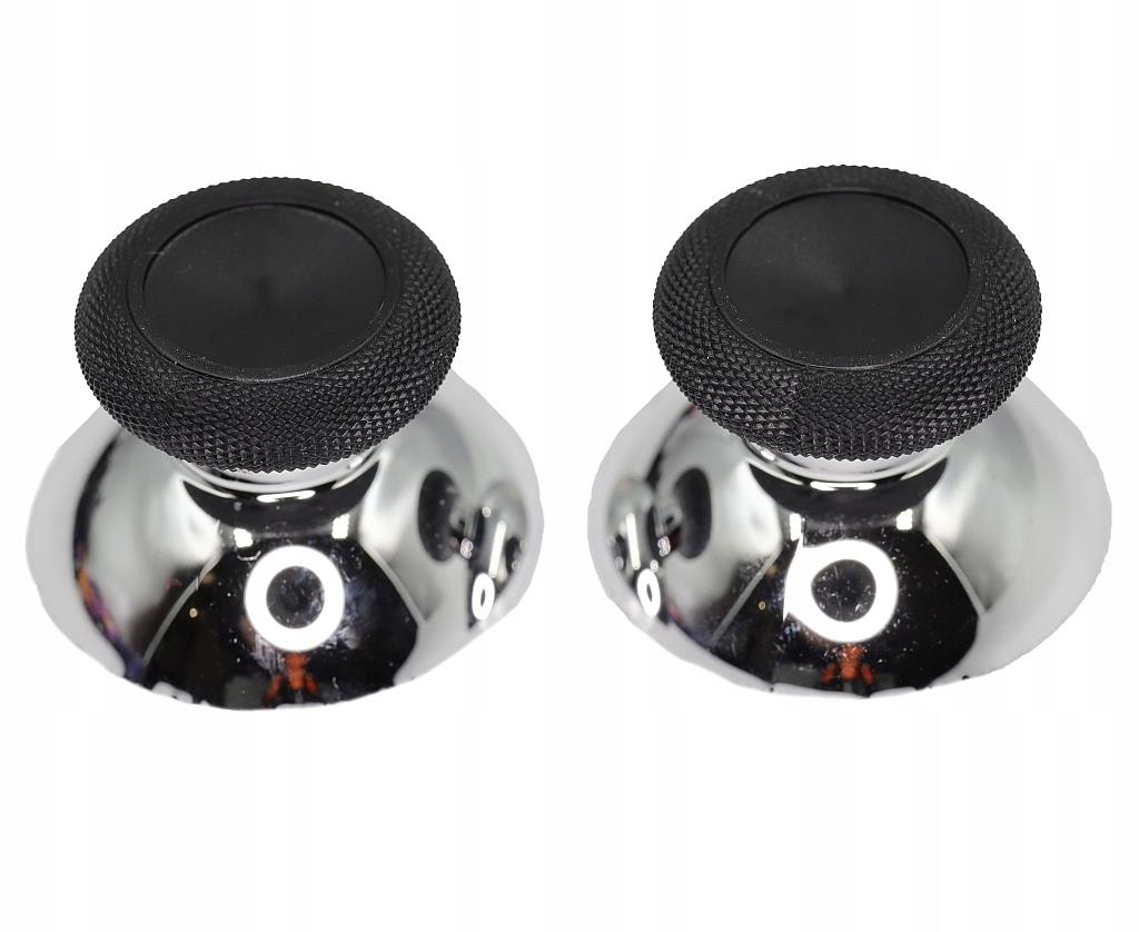 Zestaw 2X Grzybek Gałka Na Analog Do Pad Xbox One S Series Xs Srebrny Chrom
