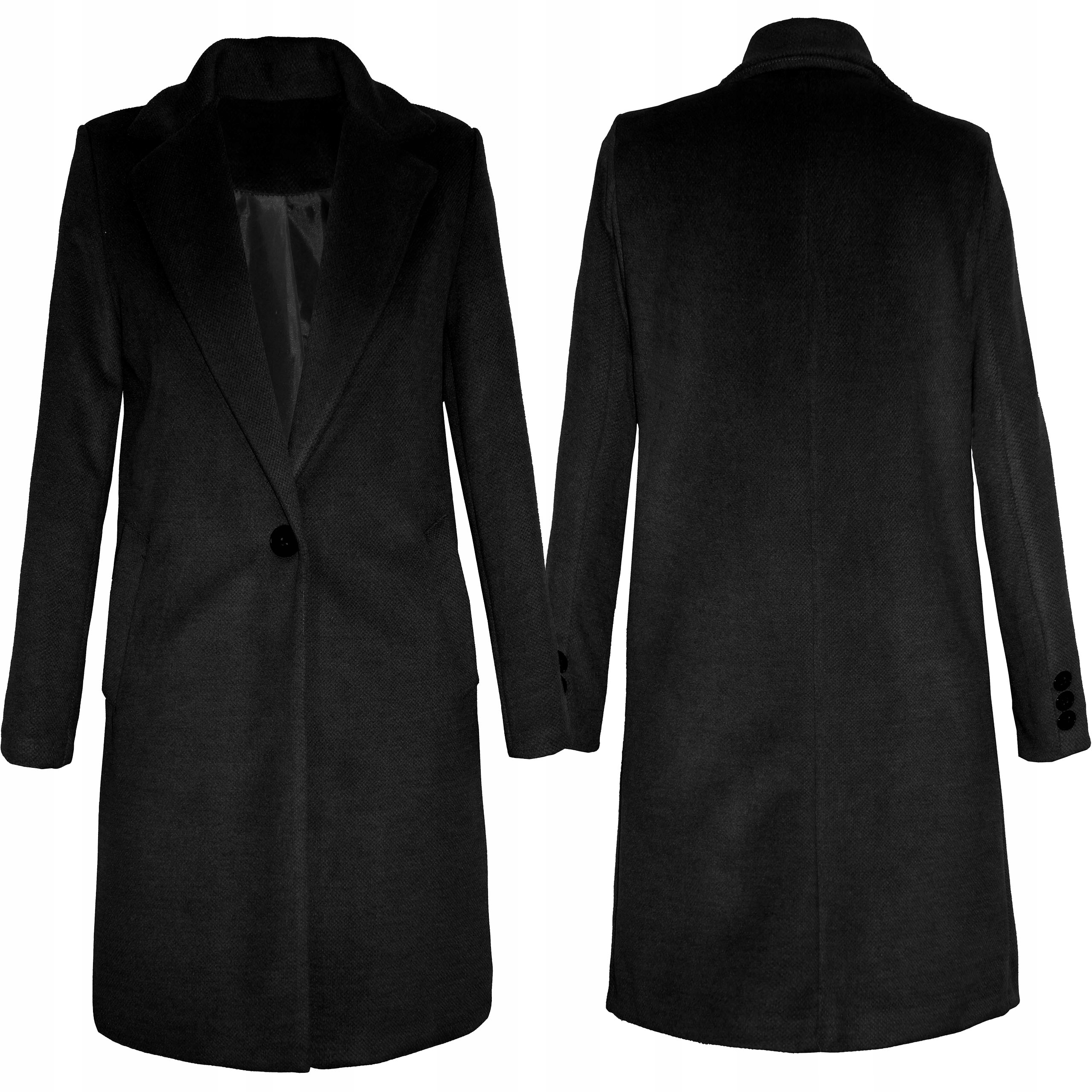 

Elegancki klasyczny Płaszcz damski L 40 Czarny