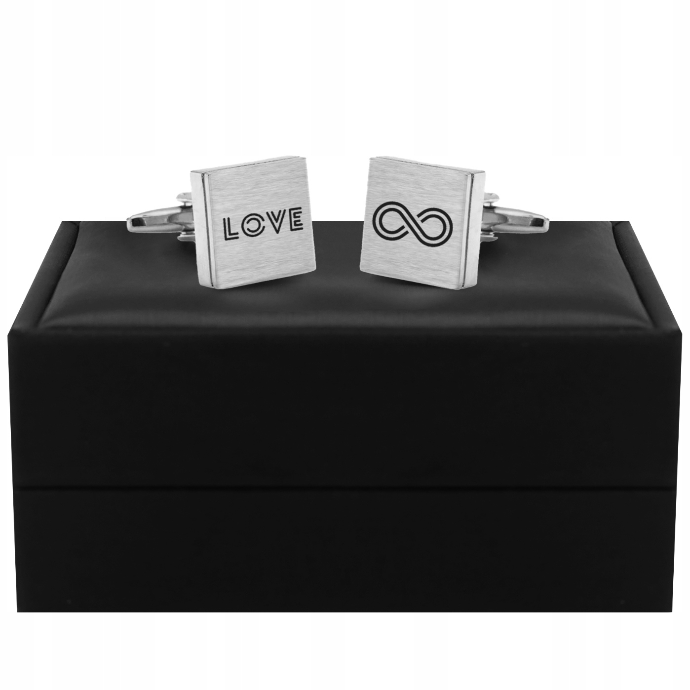 

Zestaw Spinki do mankietów Love z pudełkiem Grawer