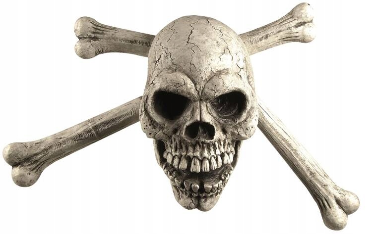 DEKORACJA HALLOWEENOWA WISZĄCA CZASZKA KOŚCI TRUP